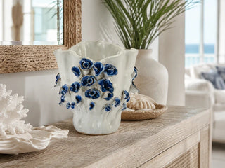 Handmade Thai Ceramic Floral Vase
