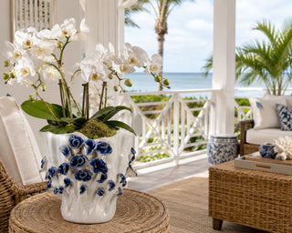Handmade Thai Ceramic Floral Vase
