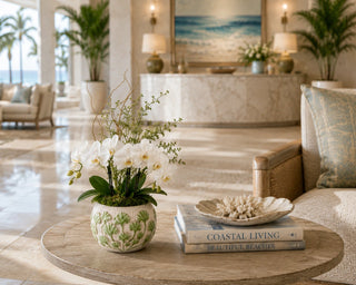 Handmade Thai Botanical Ceramic Vase
