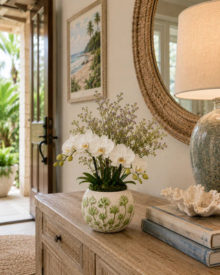 Handmade Thai Botanical Ceramic Vase
