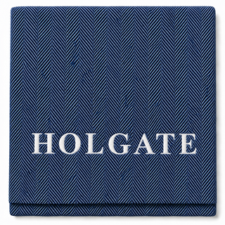 *CUSTOM* Edgartown Throw   Ocean   White Thread
