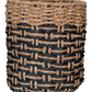 Woven Wicker Baskets & Black Medium