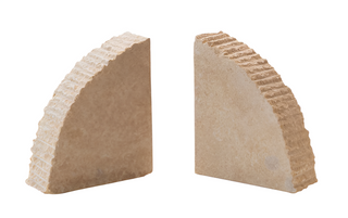 Sandstone Bookends w/ Ribbed Edge
