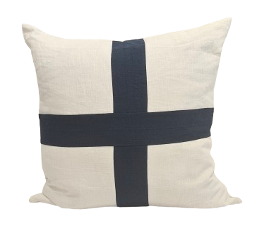 Signal Flag White Ground with Indigo Cross 21" x 21" ***