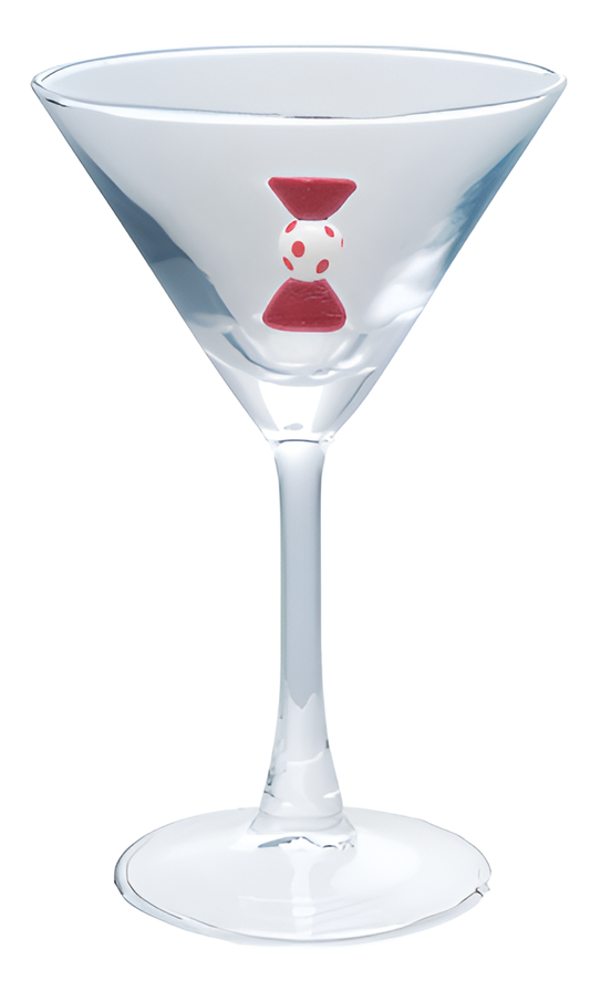 4 oz. Martini Glass with Hand-Blown Holiday Figure IV