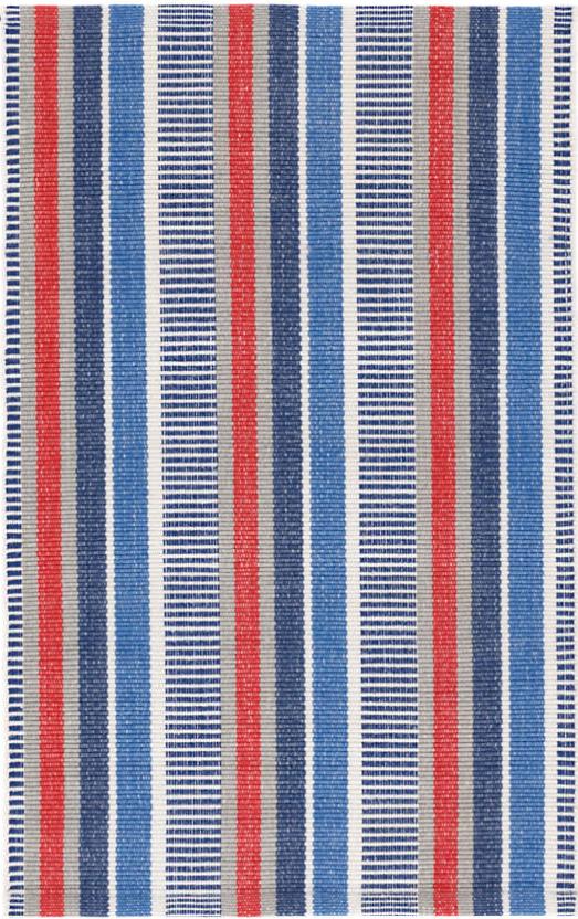 Always Greener Blue/Red Indoor/Outdoor Rug 2x3