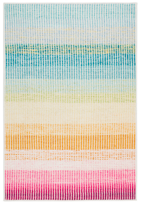 Watercolor Horizon Multi Machine Washable Rug 2x3