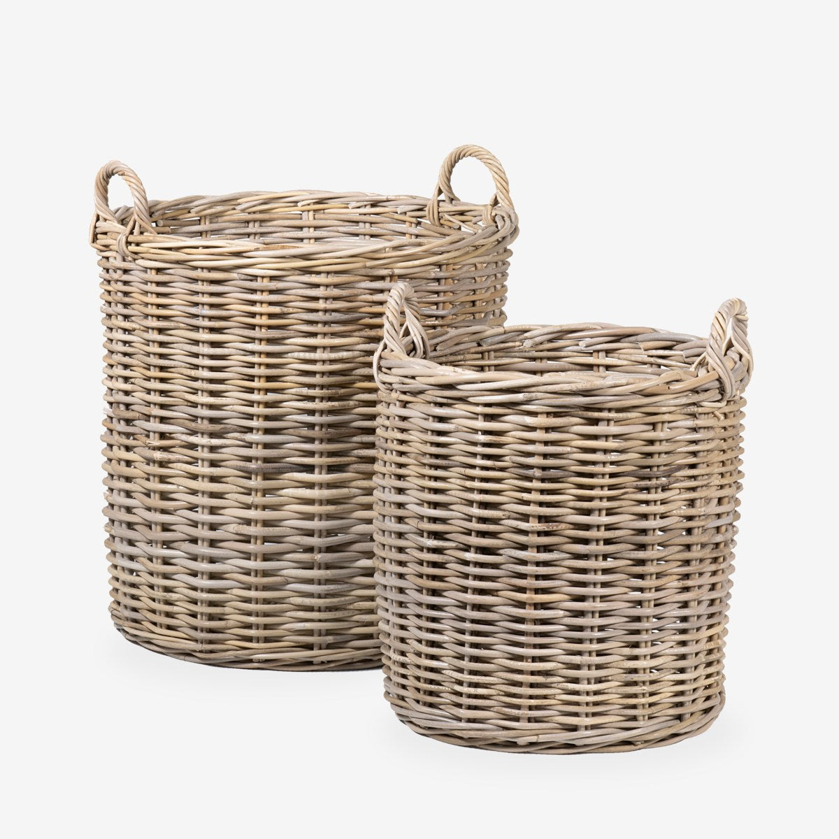 Mona Round Rattan Baskets S/2