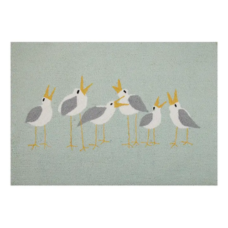 Seagulls Hook Rug   Kate Nelligan
