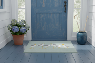 Seagulls Hook Rug   Kate Nelligan
