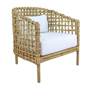 Indigo Road by Egypt Sherrod Yulia Open Rattan Barrel Occasional Chair, Natural
