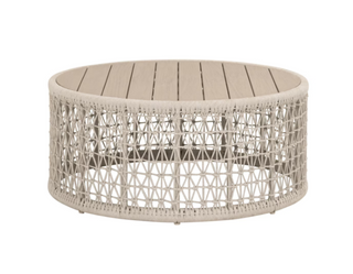 Knit Outdoor Round Coffee Table
