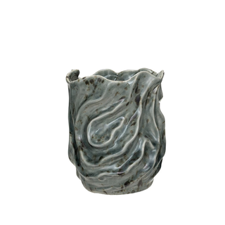 Stoneware Organic Shaped Vase

