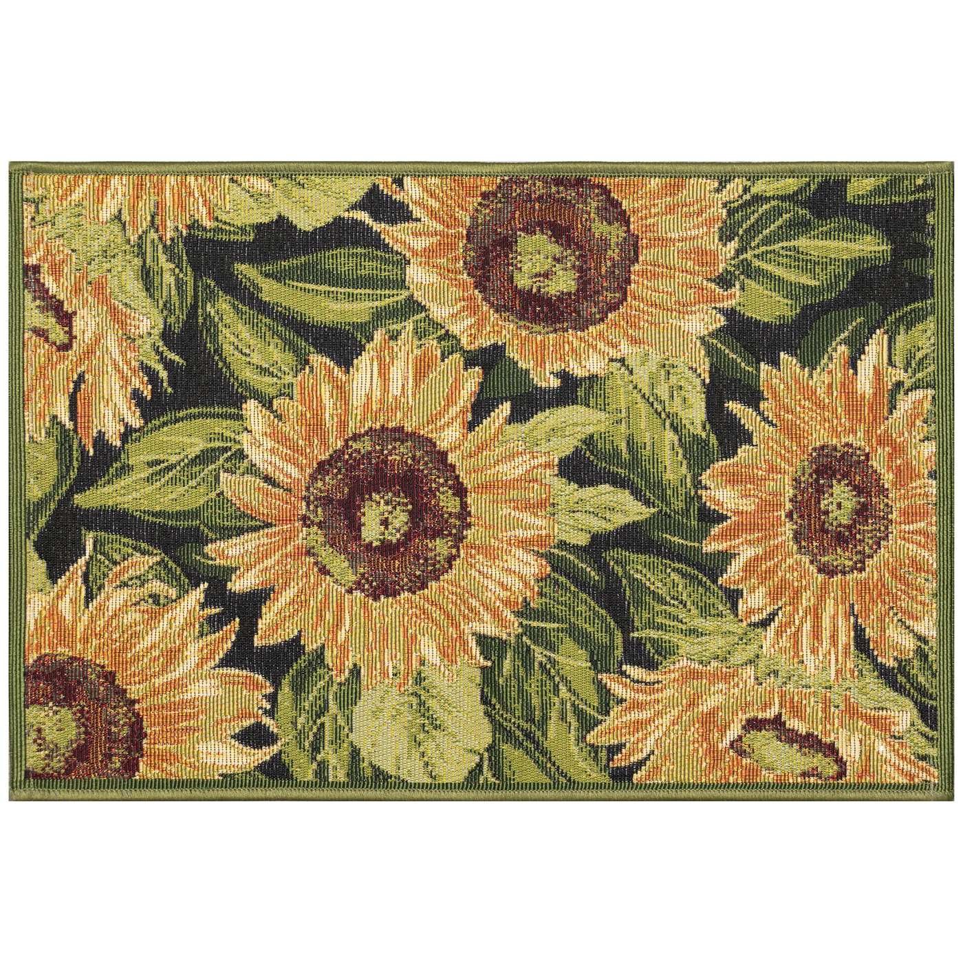 Esencia Sunflowers Indoor/Outdoor Mat Black