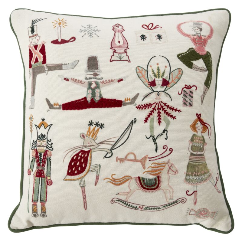 NUTCRACKER'S WALTZ PILLOW COLLECTION 18" x 18"