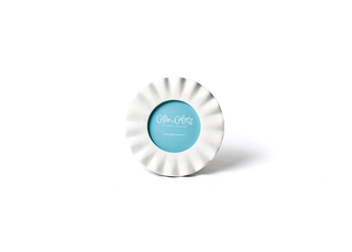 Signature White Ruffle Round Frame
