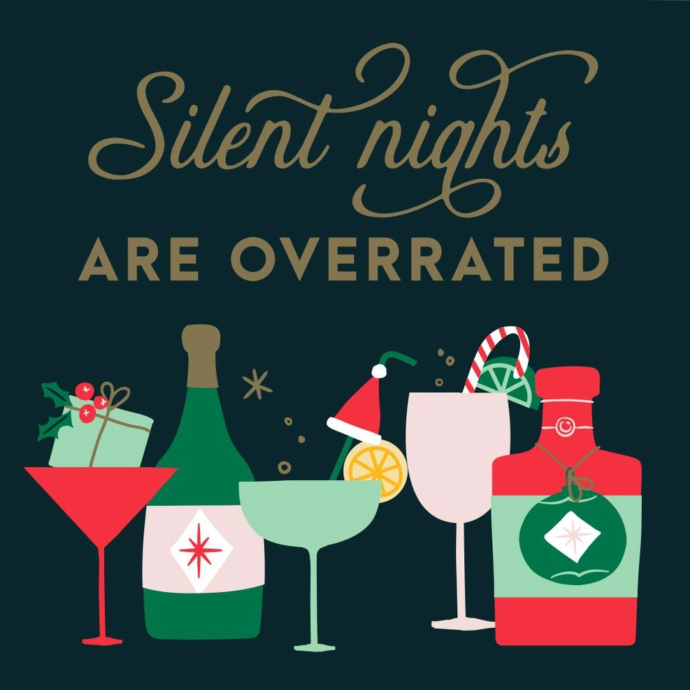 Funny Christmas Napkins | Silent Nights Are Overrated - 20ct