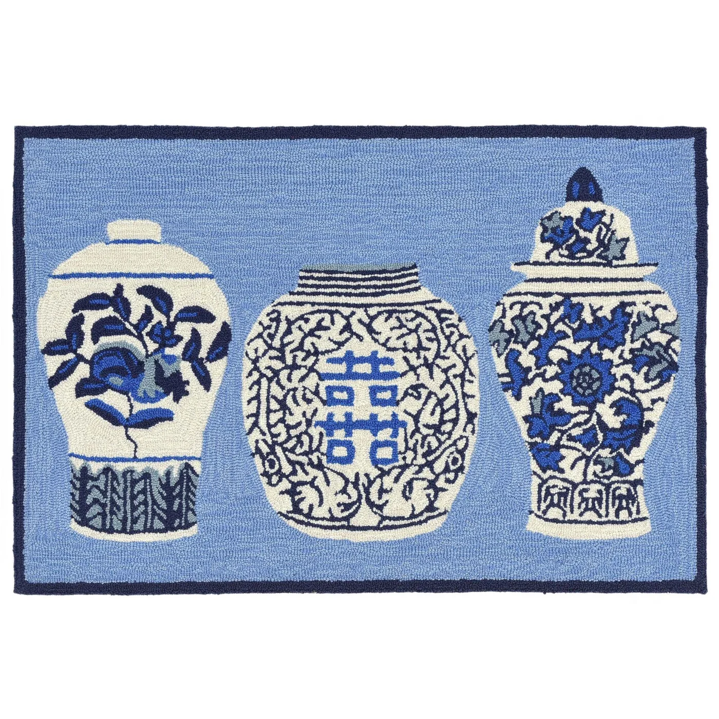 GINGER JARS BLUE	24"X36"