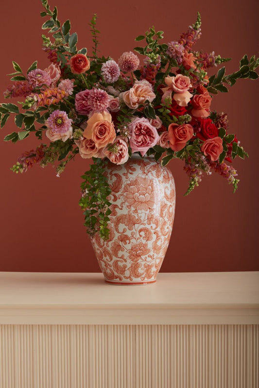 Coral Elodie Vase 13.25" x 18.5" - Online Only