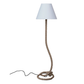 Twisted Manila Rope & Metal Indoor/Outdoor Lamp w/ Fabric Shade