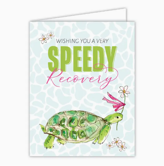 Greeting Card - Handpainted Wishing You a Very Speedy Recovery