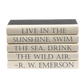 5 Vol: R.W. Emerson "Live In The Sunshine "/ Black Covers / 9.5" Wide / Approx. 6.25" Tall