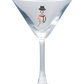 4 oz. Martini Glass with Hand-Blown Holiday Figure II