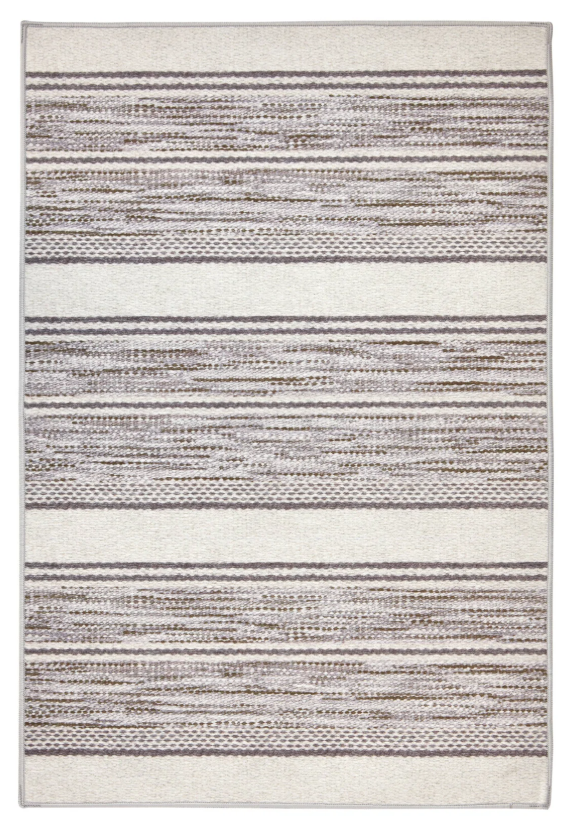 Ellington Stripe Grey Machine Washable Rug 2' x 3'
