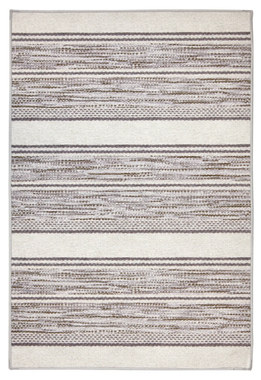 Ellington Stripe Grey Machine Washable Rug 2' x 3'