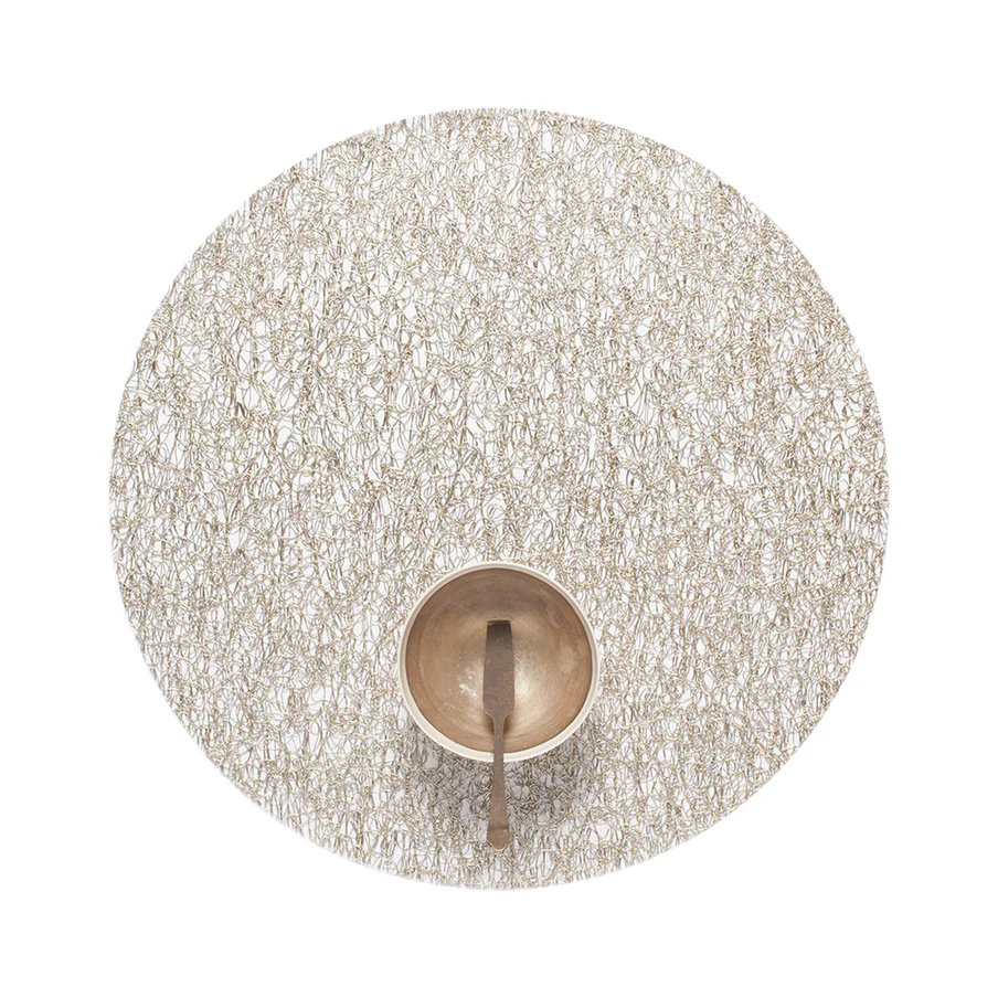 Metallic Lace Tablemat - Round - 15.5" - Online Only