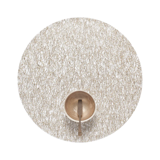 Metallic Lace Tablemat - Round - 15.5" - Online Only