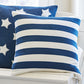 Rugby Indigo and Cream Stripe Pillow 21x21