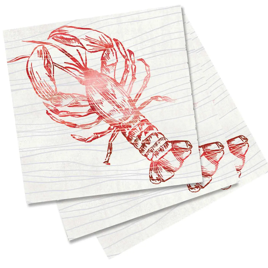 Red Lobby Paper Napkins Pack of 20