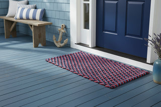 Navy Glacier Bay Cherry Red Doormat
