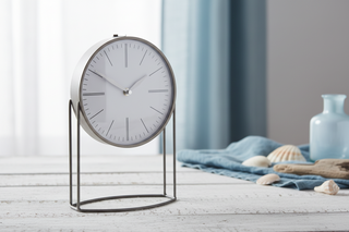Aurus Matte Gray Metal Table Clock
