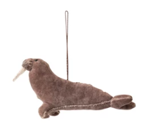 Handmade Cotton Velvet Seal/Walrus Ornament - Brown