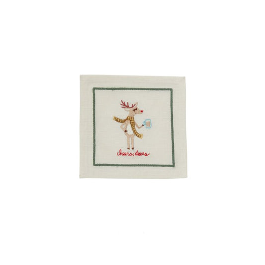 TIPSY CRITTERS COCKTAIL NAPKIN - Deer