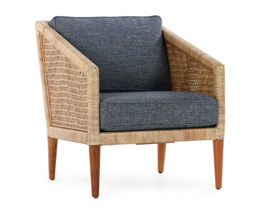 Kaitlin Accent Chair Natural/Blue