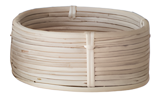 Oval Decorative Hand Woven Rattan Baskets, Natural
