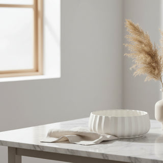 Catalina Ceramic Bowl   White   Large

