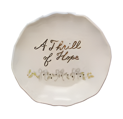 Stoneware Scalloped Plate with Gold Electroplating III