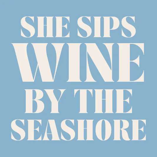 Funny Beach Cocktail Napkins | Wine By the Seashore