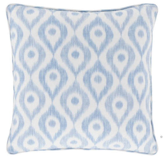 Indie Blue Indoor/Outdoor Decorative 22" Square Pillow