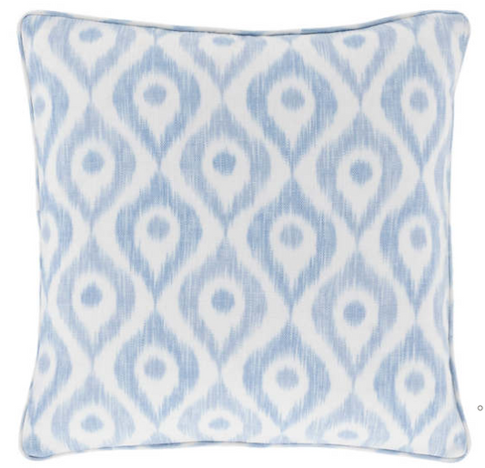Indie Blue Indoor/Outdoor Decorative 22" Square Pillow