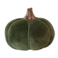 Cotton Blend Bouclé/Velvet Pumpkin w/ Wood Stem - Green Velvet