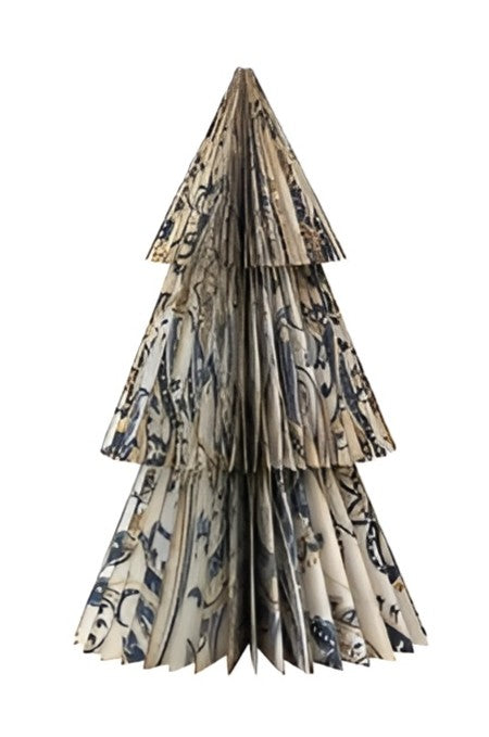 Handmade Folding Honeycomb Trees with Pattern - Cream - Small