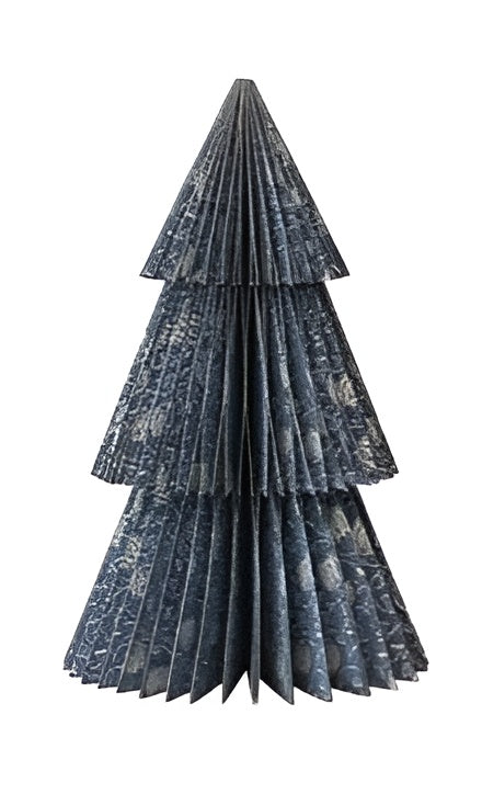 Handmade Folding Honeycomb Trees with Pattern - Blue - Large
