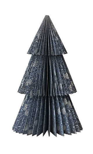 Handmade Folding Honeycomb Trees with Pattern   Blue   Large
