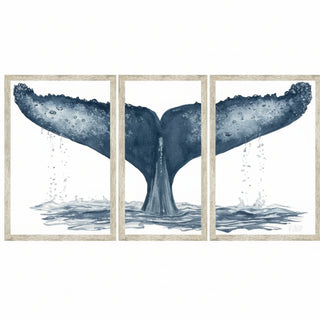 72" x 38"   Whale Tail Triptych
