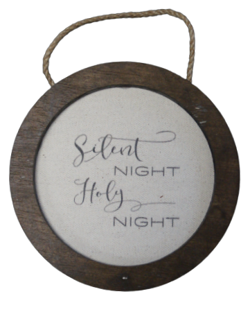 Round Canvas Frame Silent Night ***